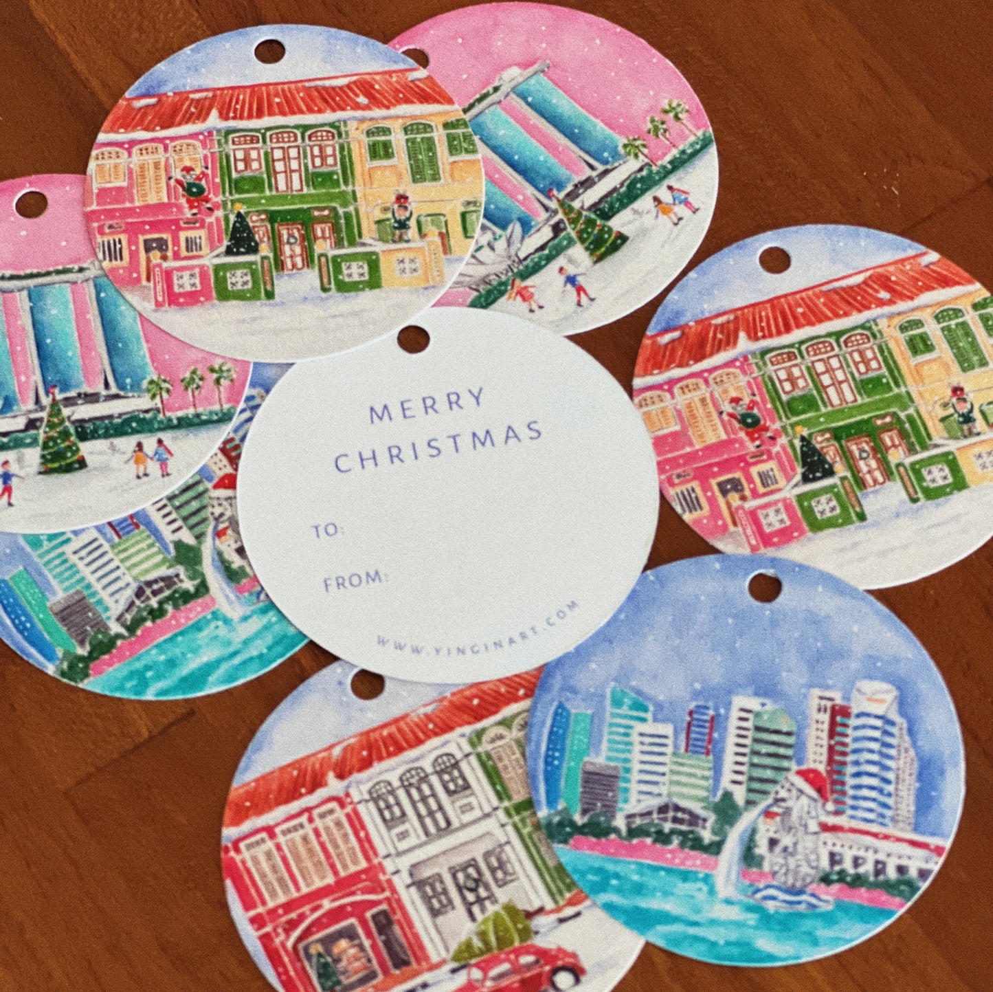 Singapore Christmas Gift Tags