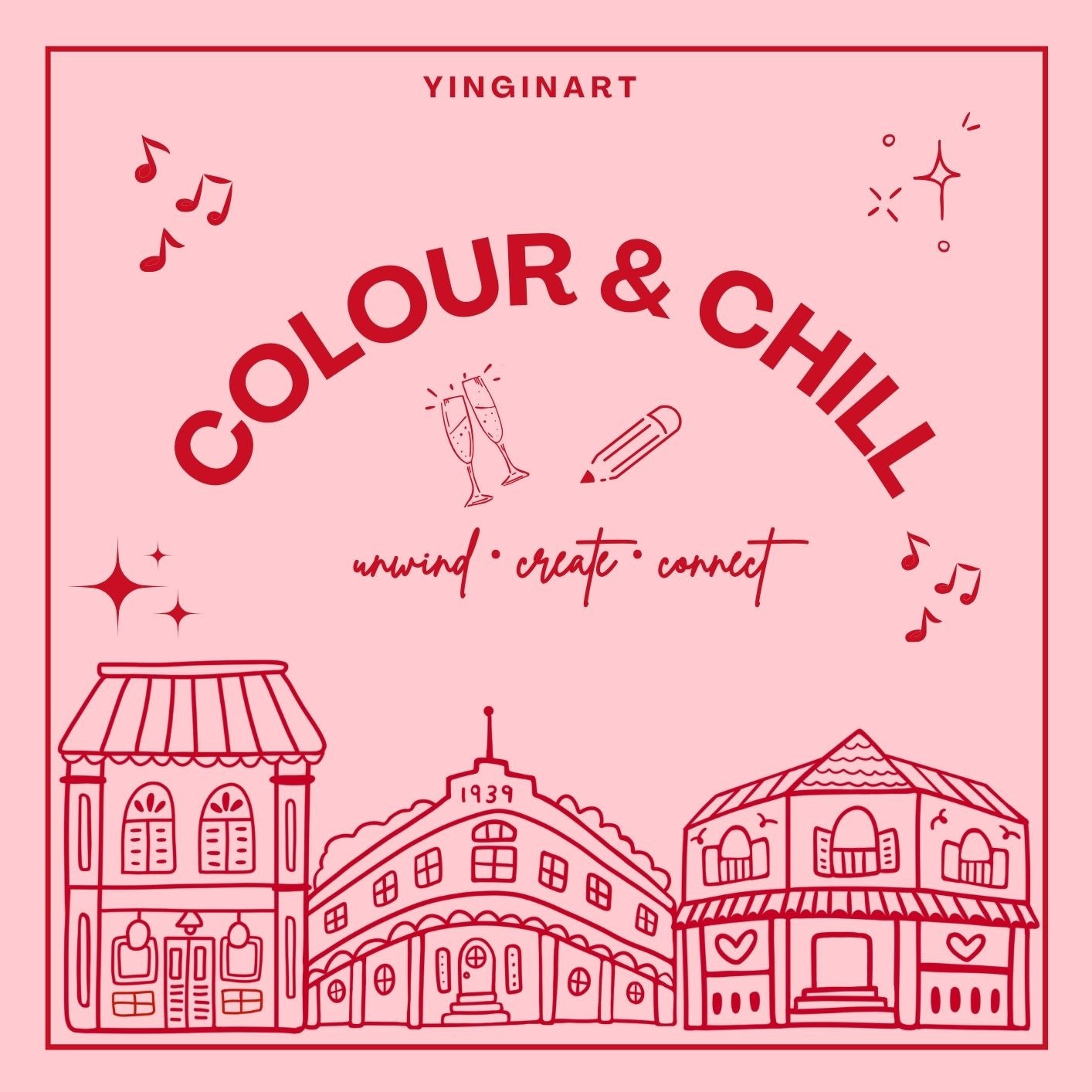 Colour & Chill Printable Bundle – Mindful Shophouse Colouring Activity for Adults