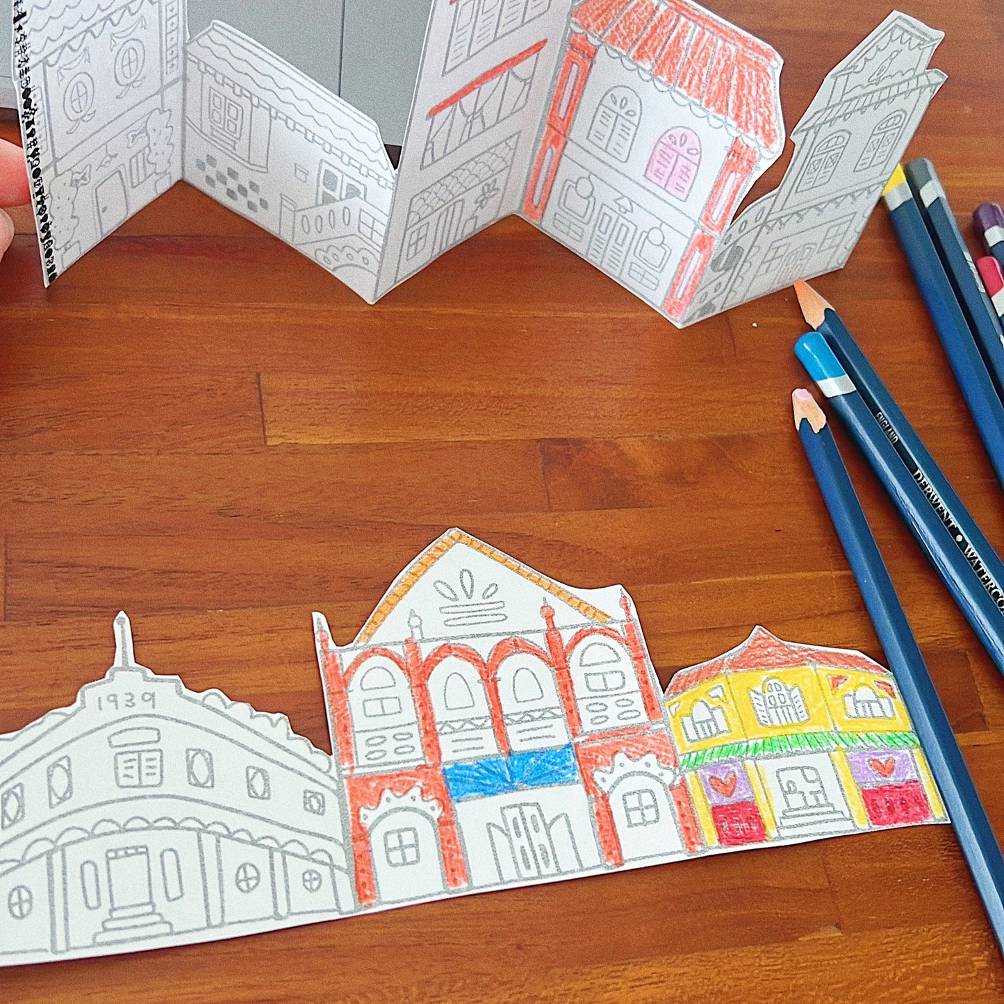 Colour & Craft Printable Bundle - Shophouse Colouring Activity for Kids