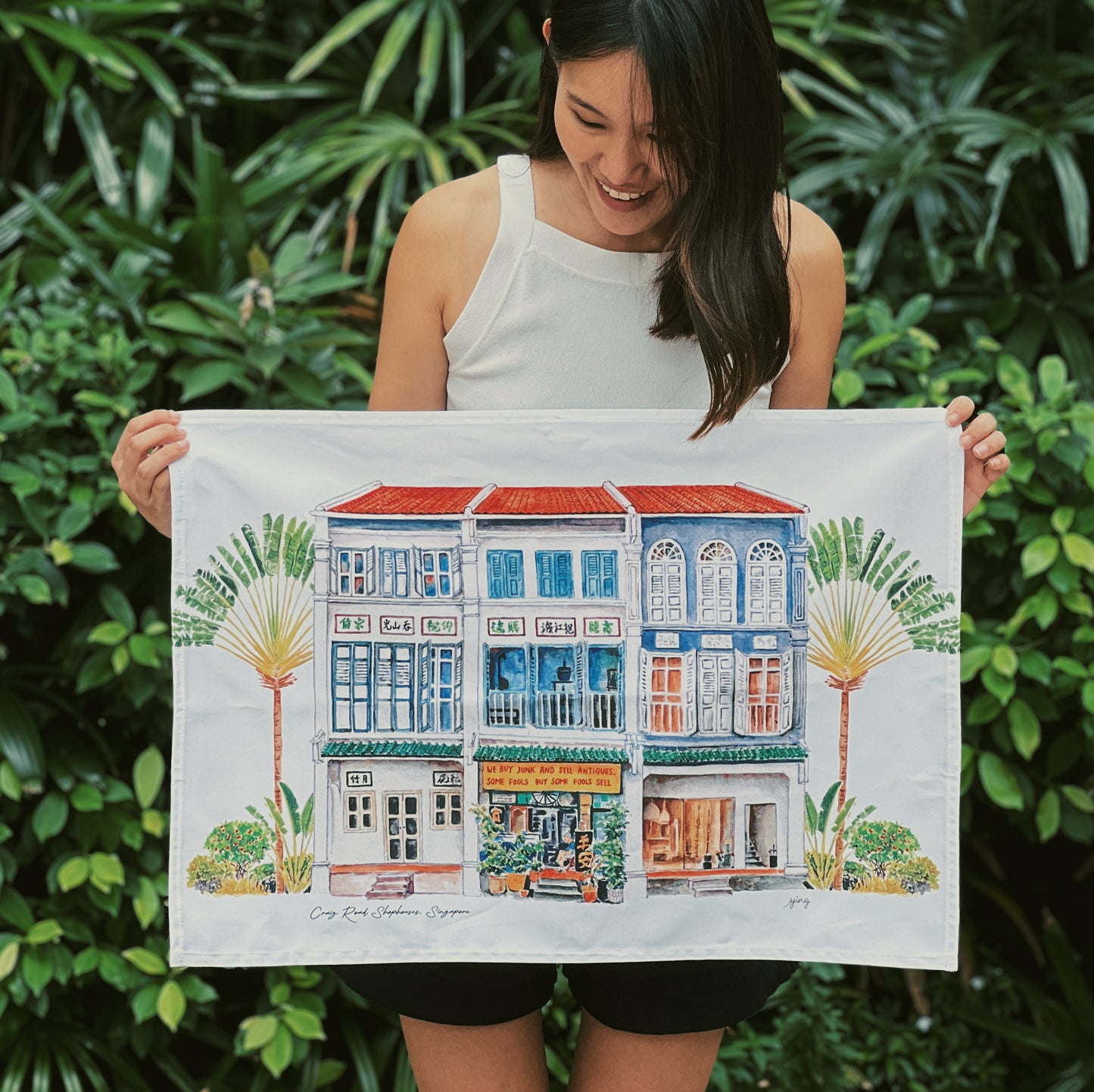 Singapore Shophouse Tea Towels