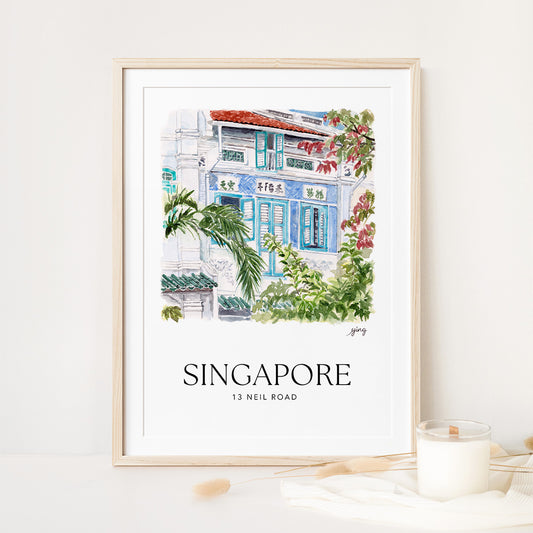 Singapore Shophouse Print - Neil Road II