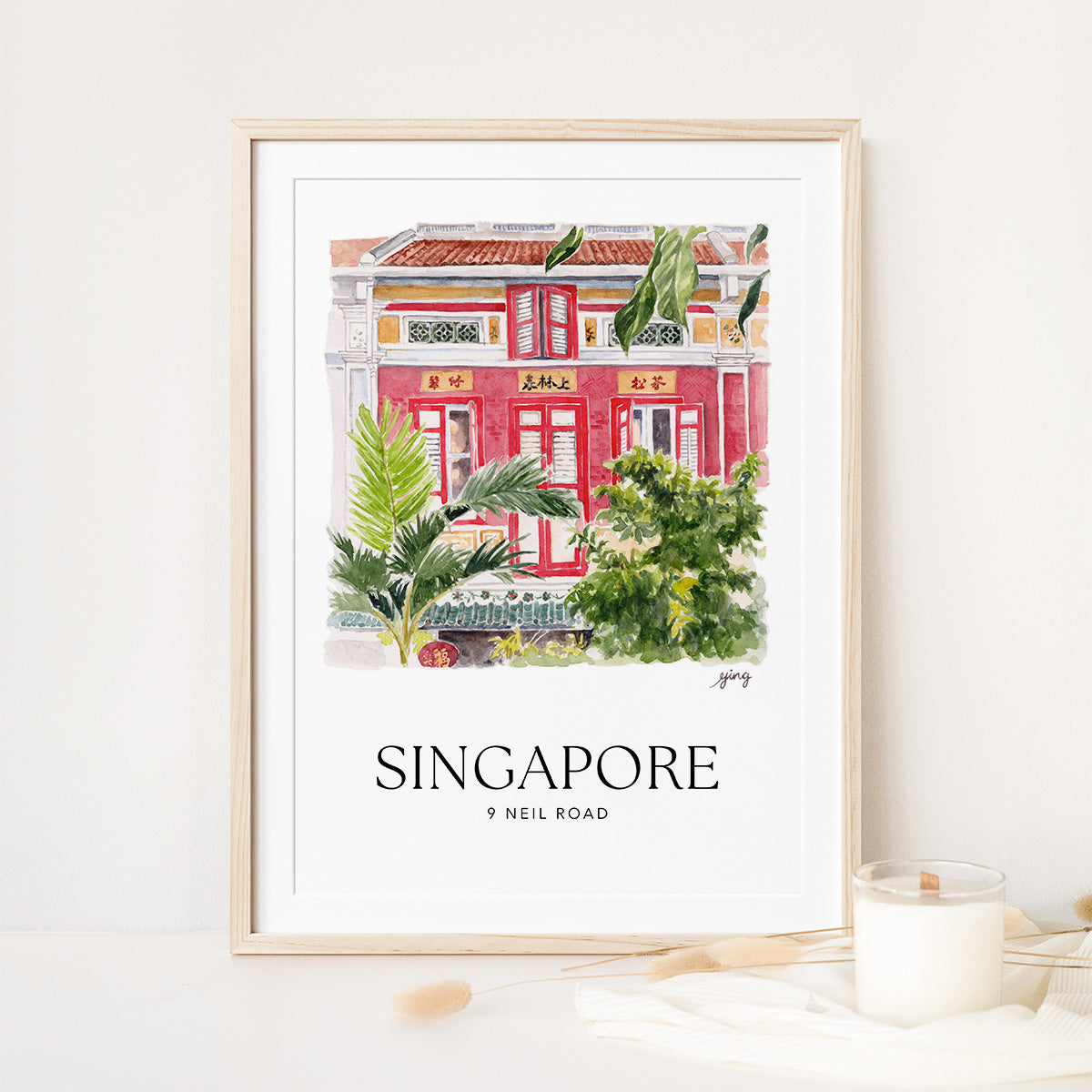 Singapore Shophouse Print - Neil Road I