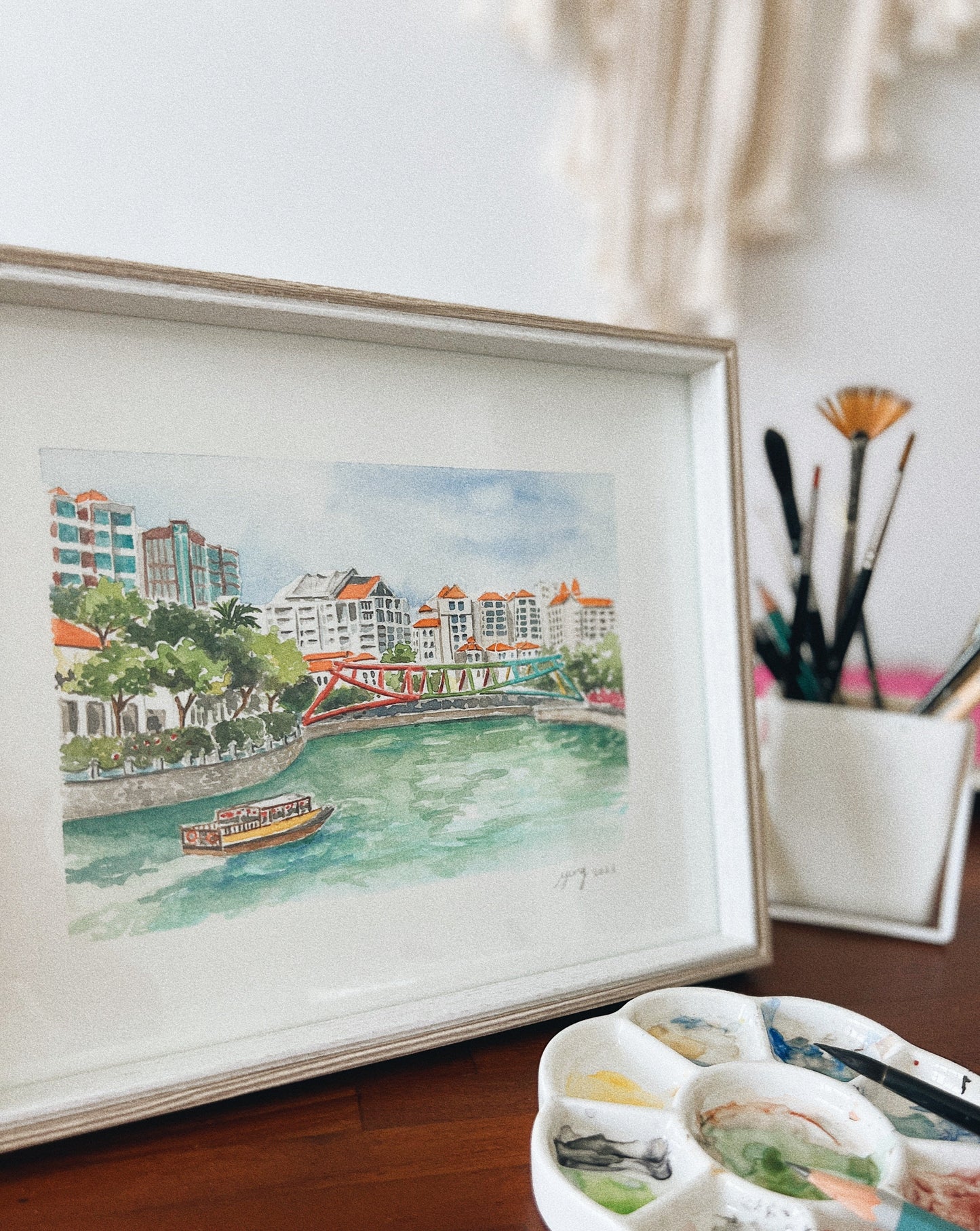 Robertson Quay Framed Artwork, 2023