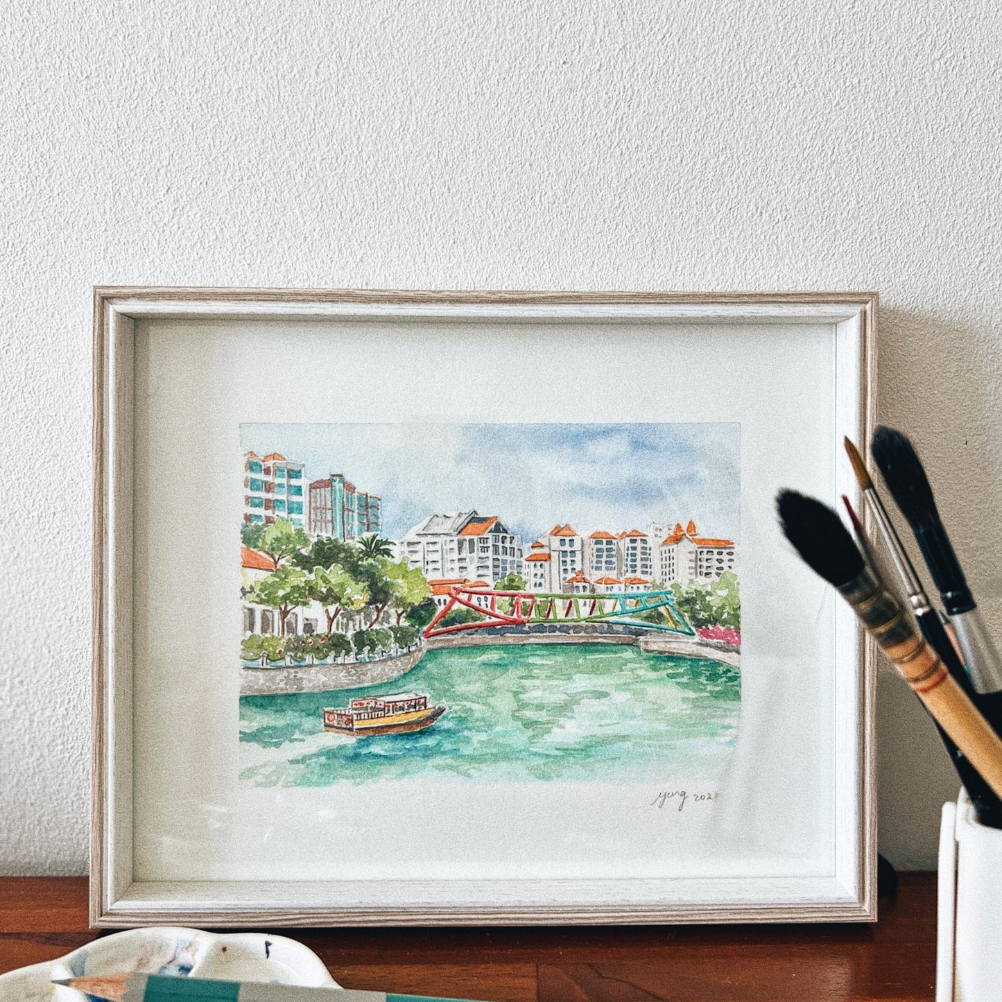 Robertson Quay Framed Artwork, 2023