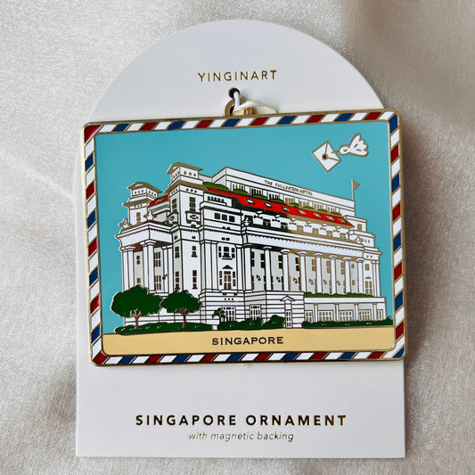 Fullerton Hotel Enamel Ornament