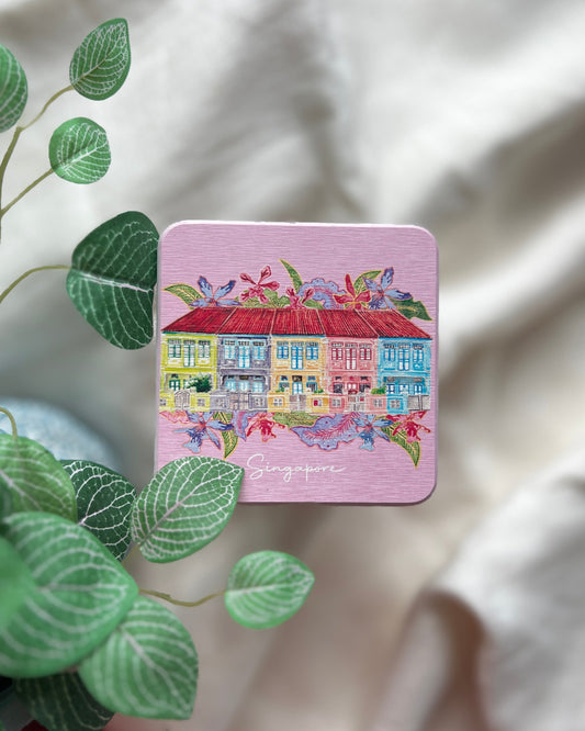 Singapore Shophouse Coasters - Joo Chiat Set of 2