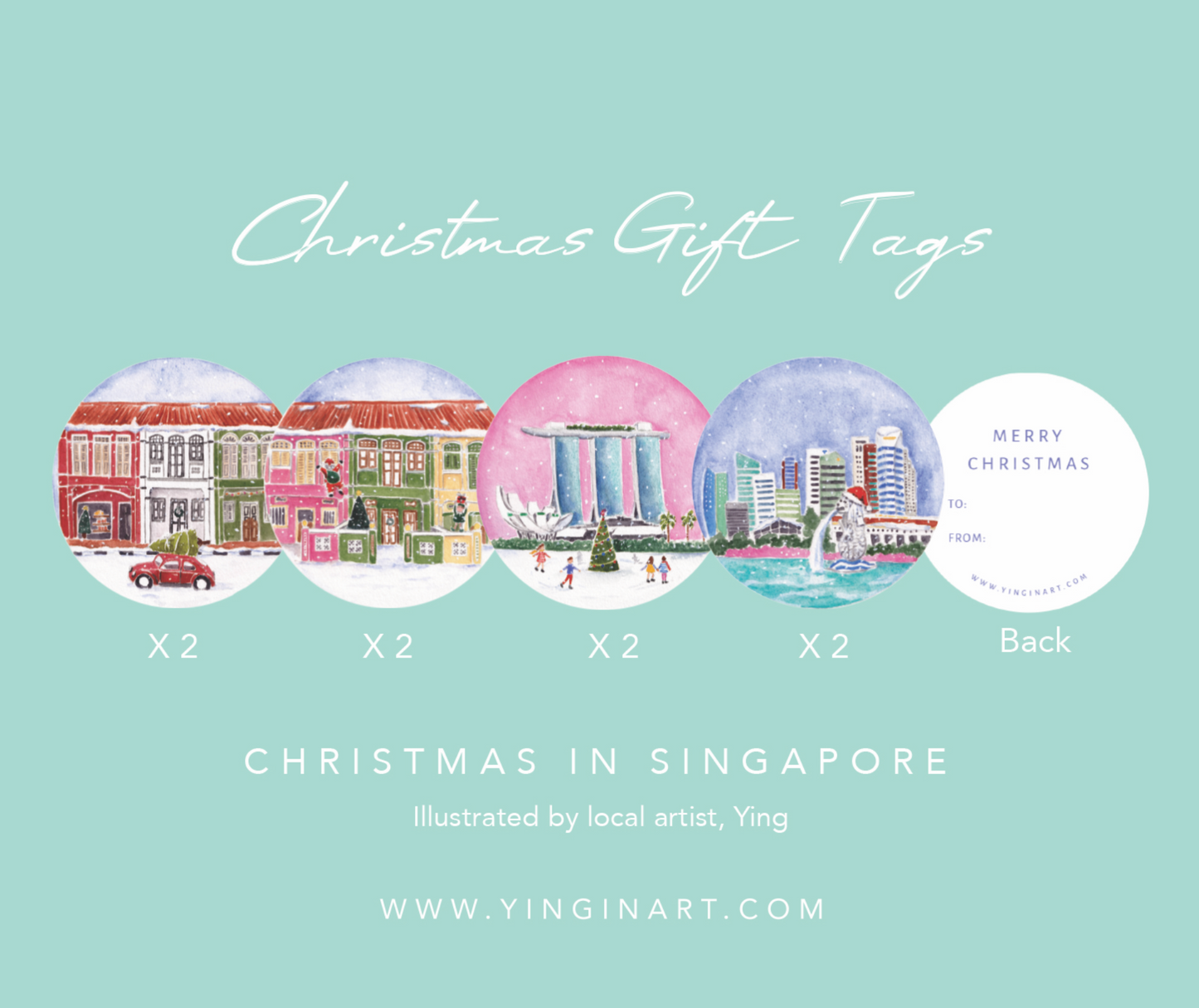 Singapore Christmas Gift Tags