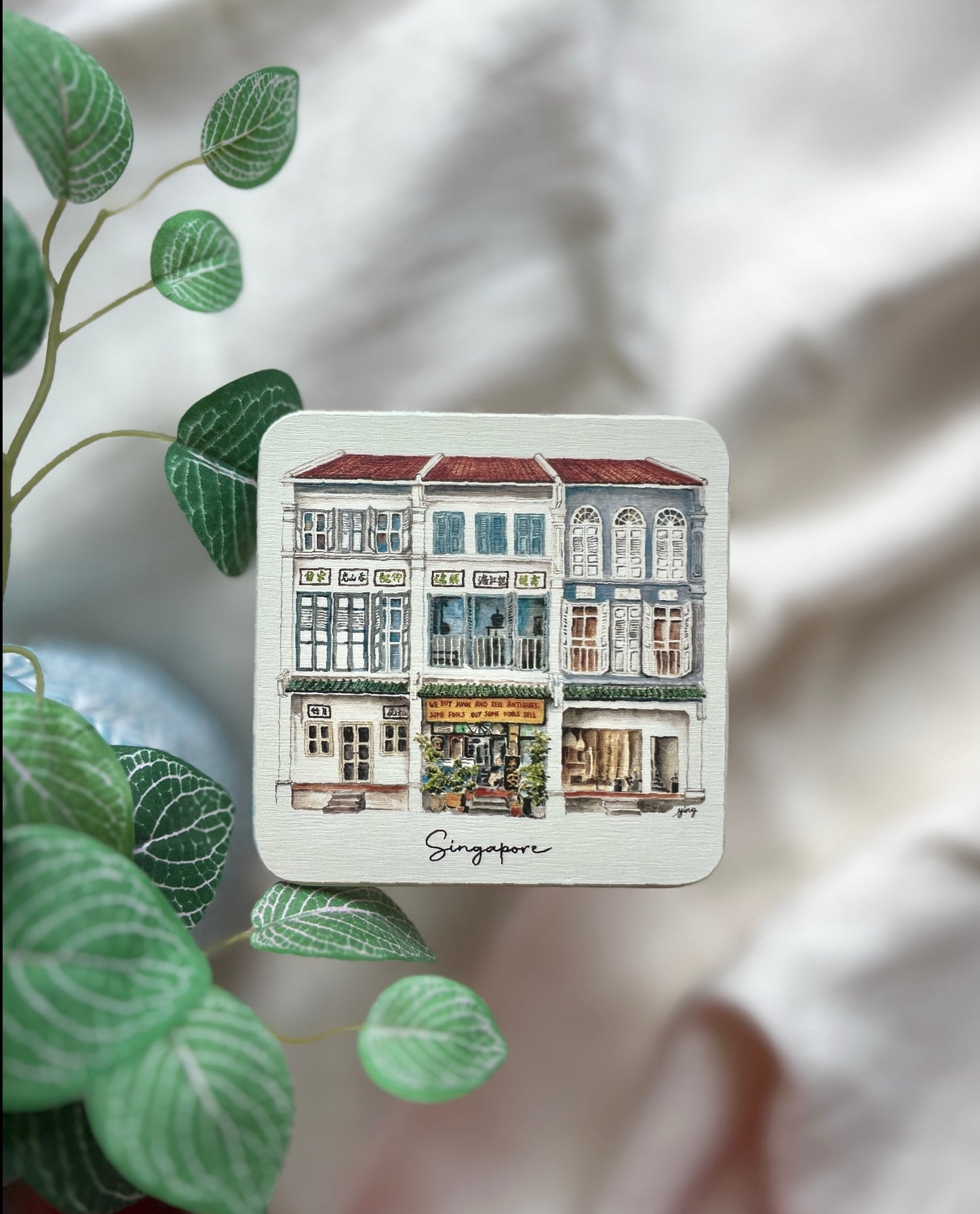Singapore souvenir coaster