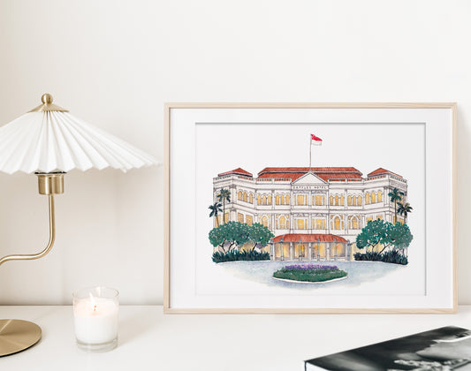Singapore Art Print - Raffles Hotel