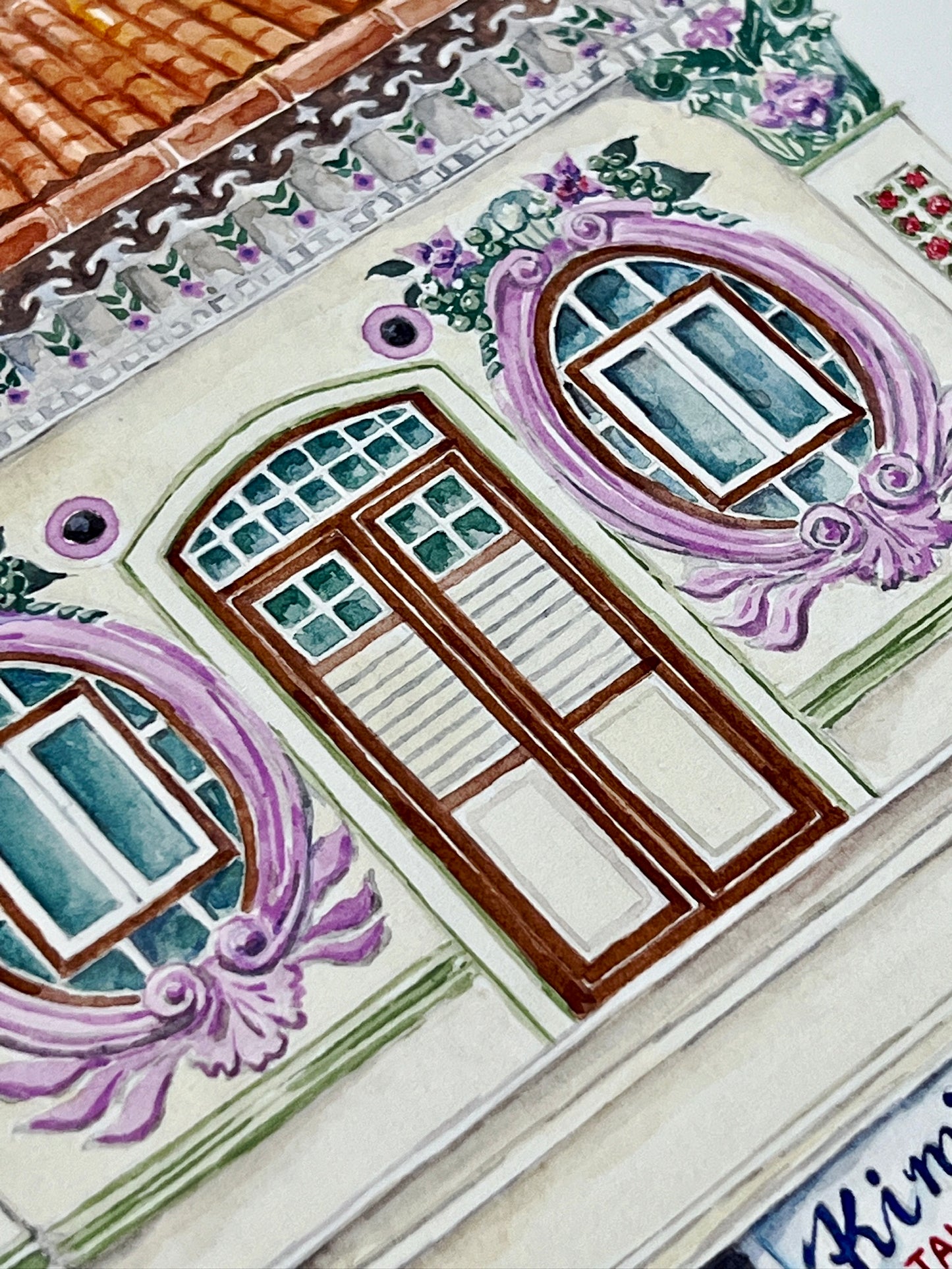 Singapore Shophouse Print - Whimsical Shophouse in Jalan Besar