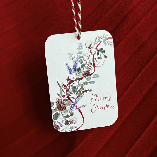 Wild Florals Christmas Gift Tags  (Set of 8)