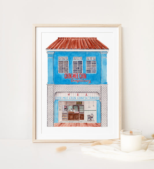 Singapore Art Print - Chin Mee Chin Shophouse