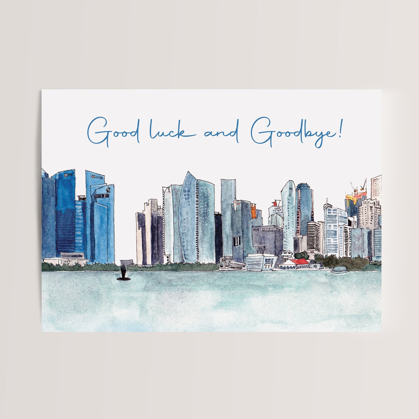 Greeting Card - City Skyline Farewell