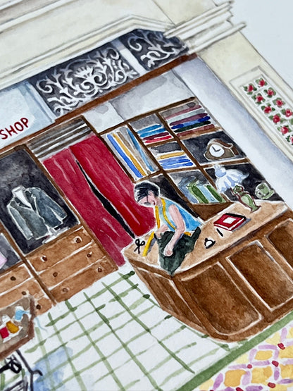 Singapore Shophouse Print - Whimsical Shophouse in Jalan Besar