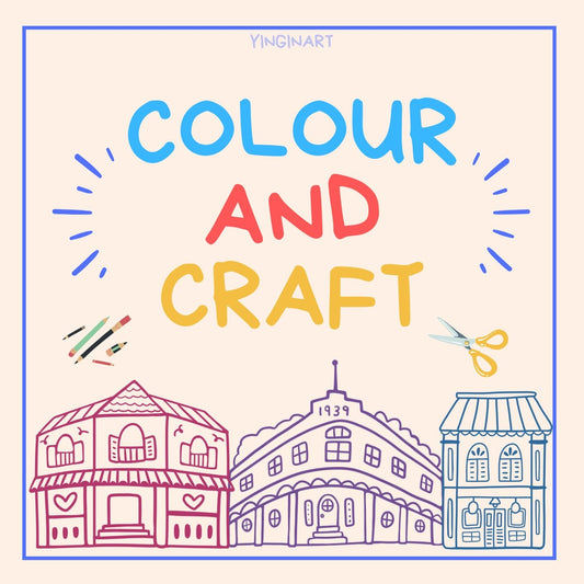 Colour & Craft Printable Bundle - Shophouse Colouring Activity for Kids