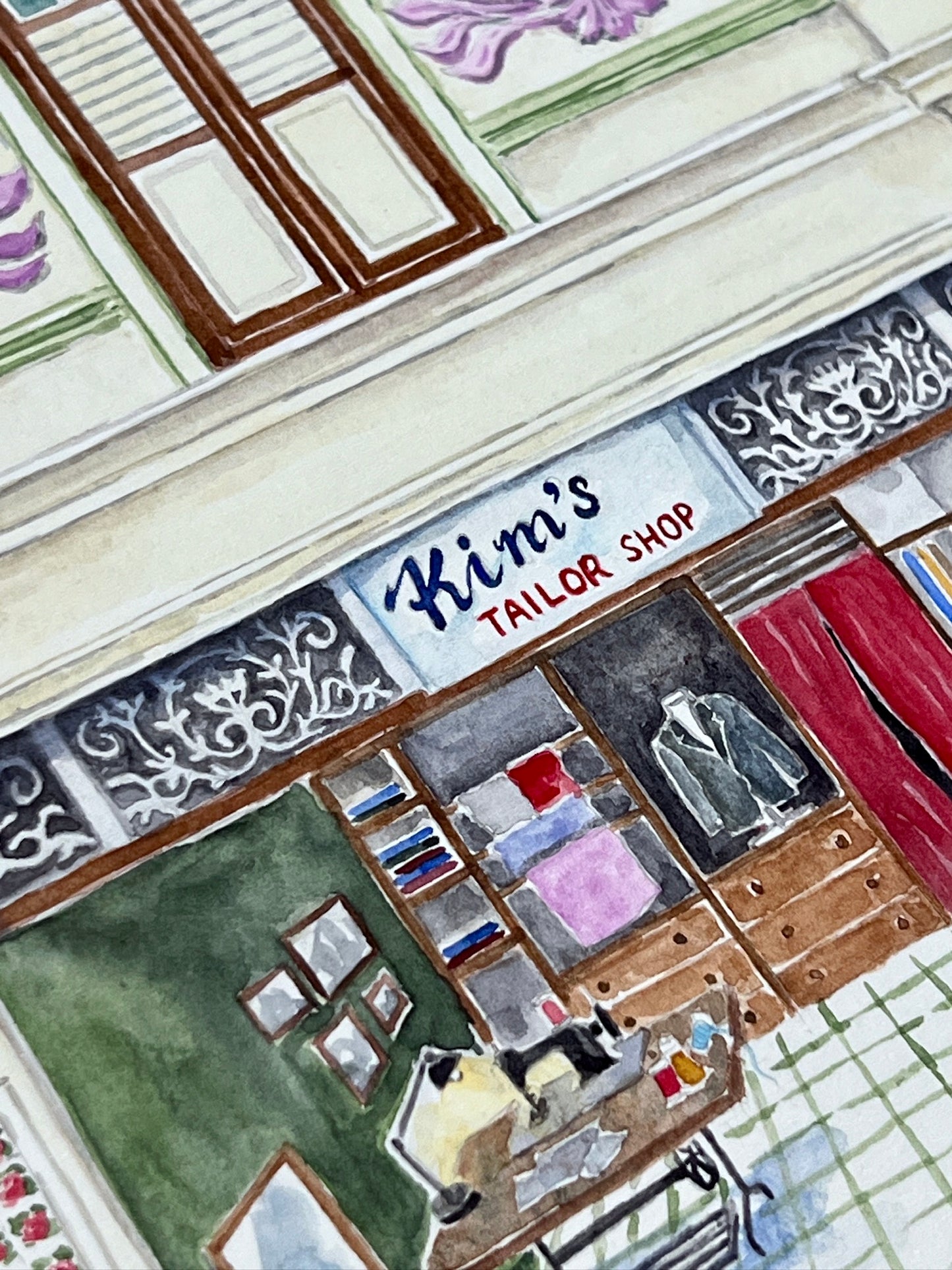 Singapore Shophouse Print - Whimsical Shophouse in Jalan Besar