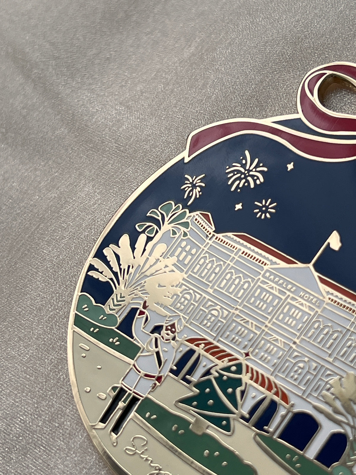 Raffles Hotel Heritage Building Enamel Ornament