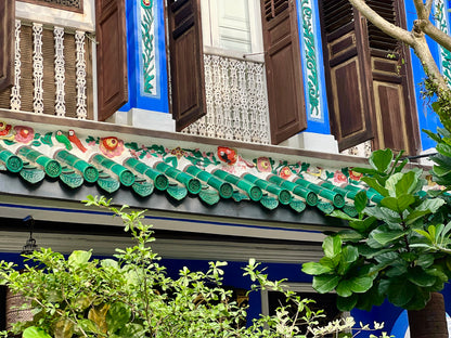 Blue shophouse on Emerald Hill 