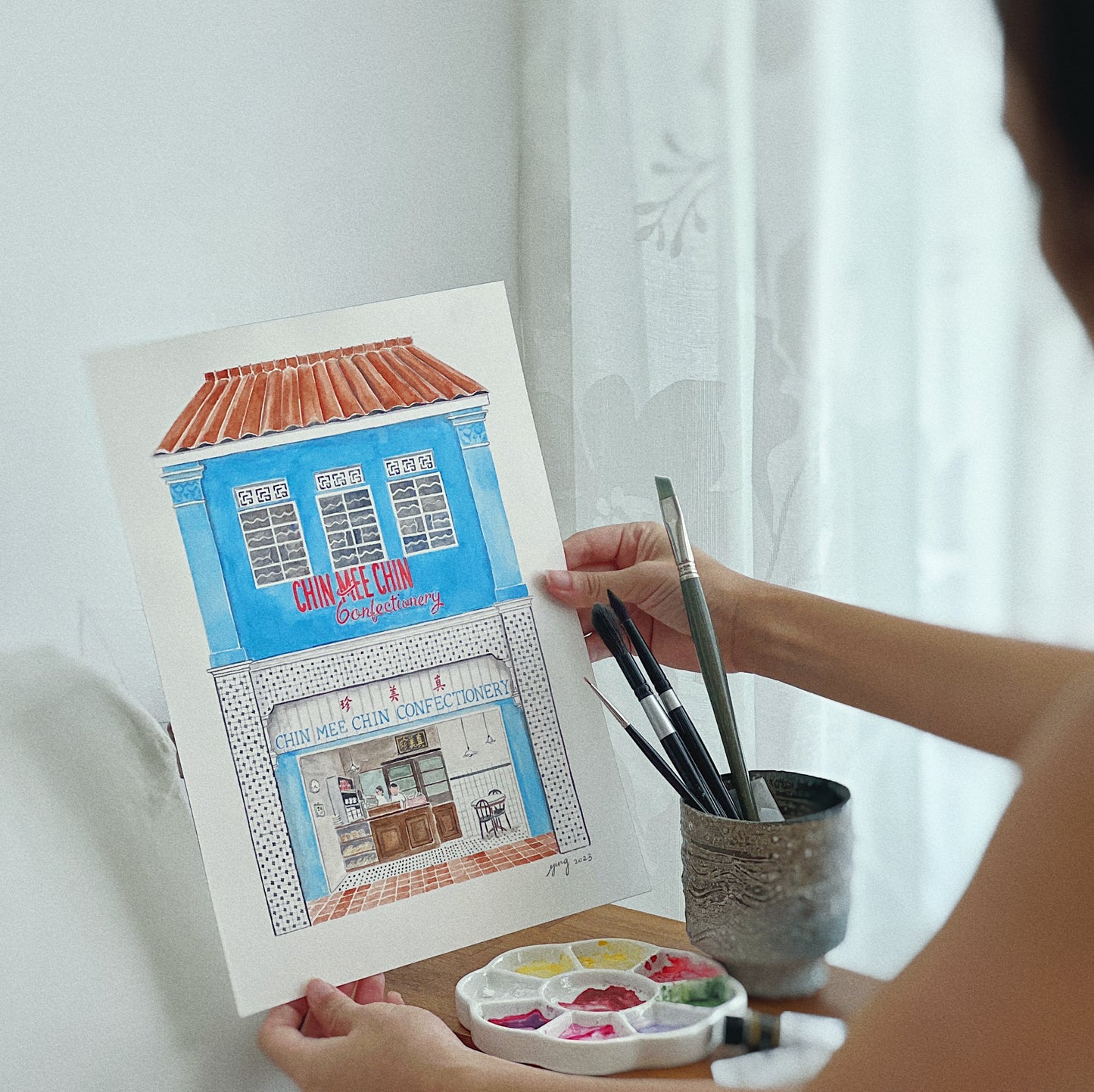 Original Artwork - Chin Mee Chin Shophouse