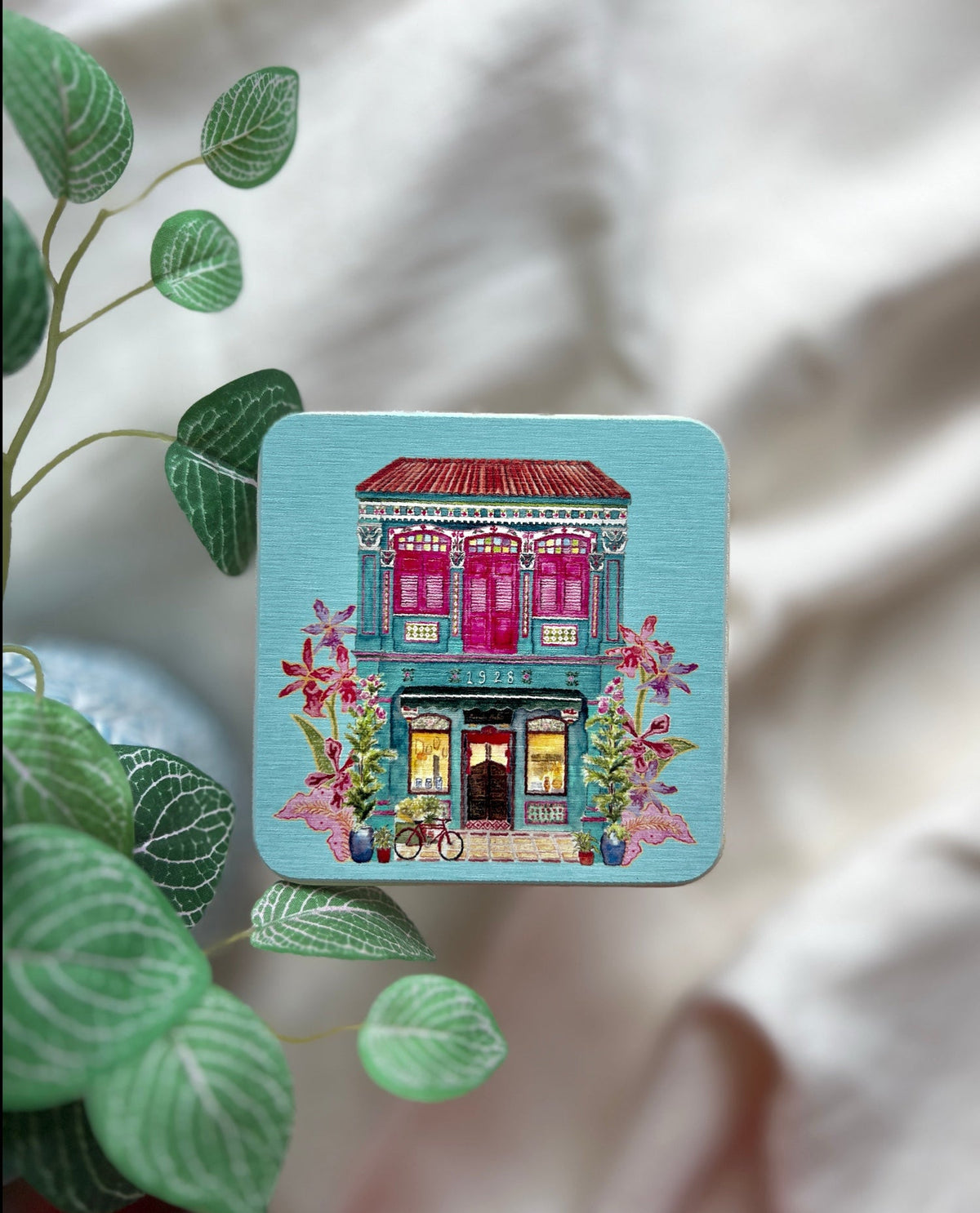 Singapore Shophouse Coasters Set of 4