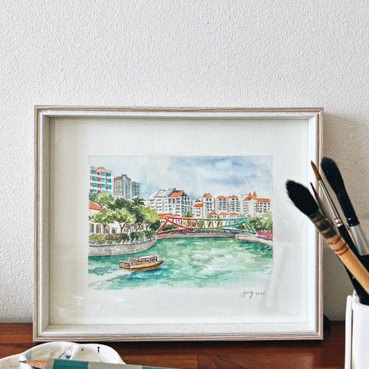 Robertson Quay Framed Artwork, 2023