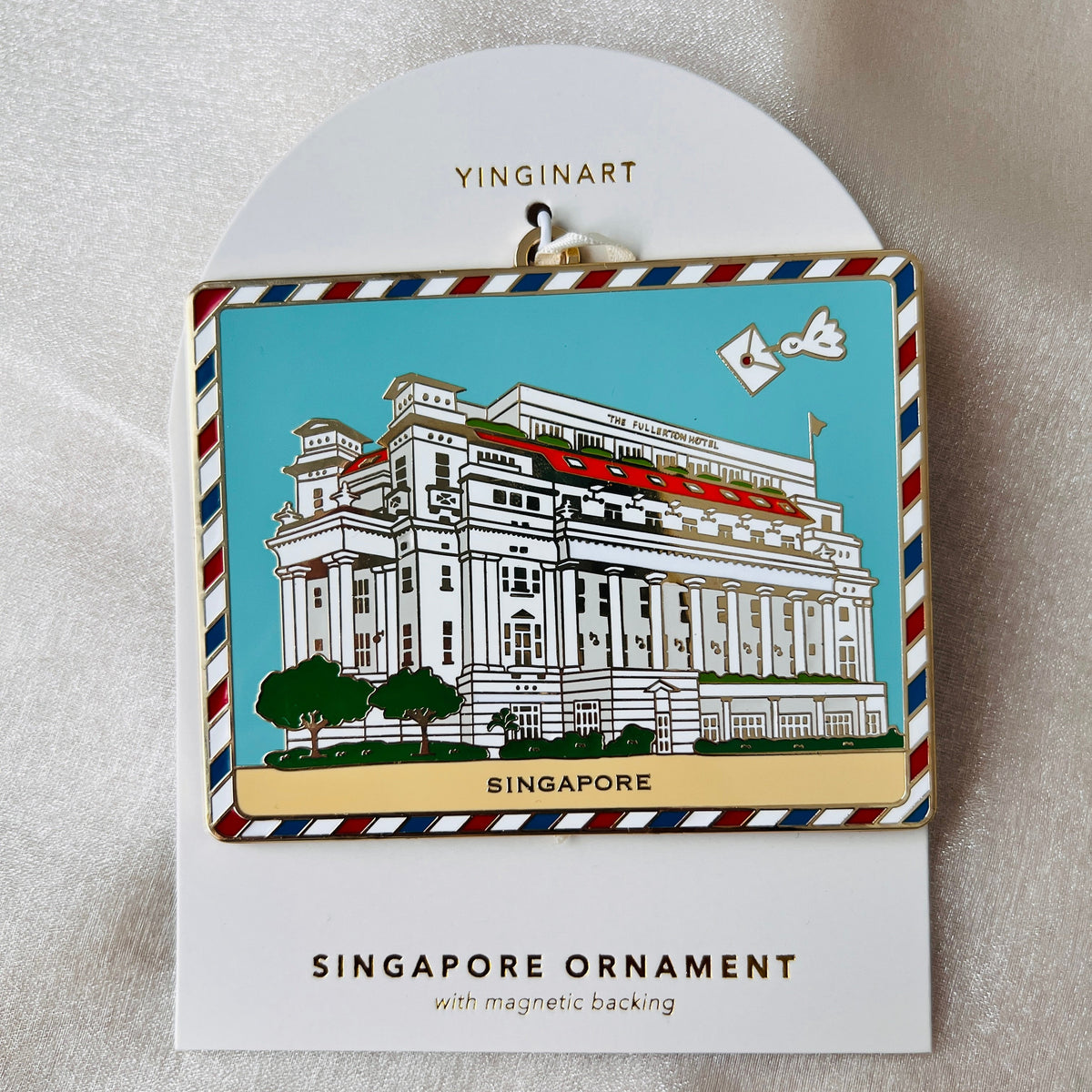 Fullerton Hotel Enamel Ornament