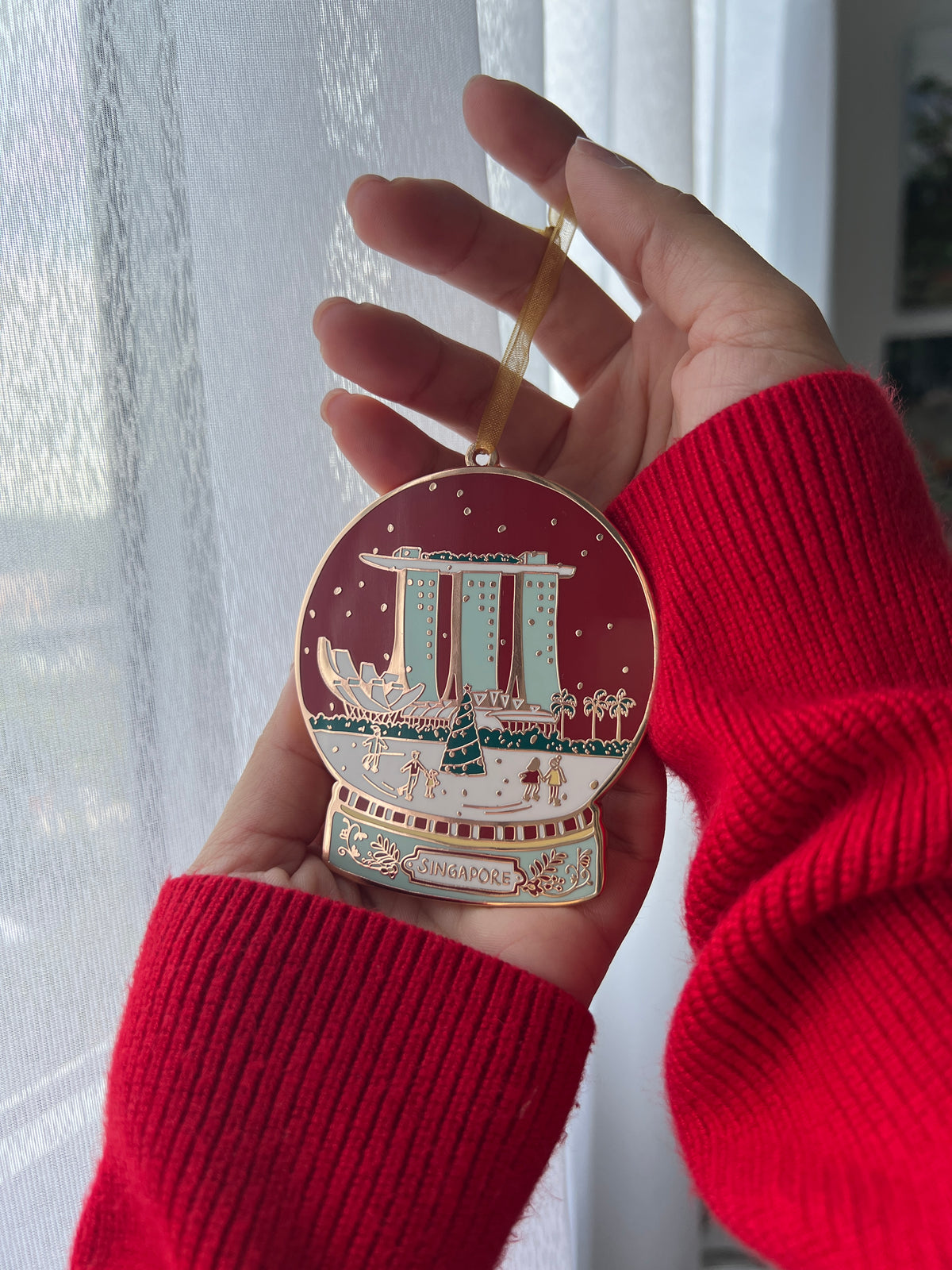 Singapore Christmas Ornament Trio Bundle - Marina Bay Sands, Gardens by the Bay, Raffles Hotel