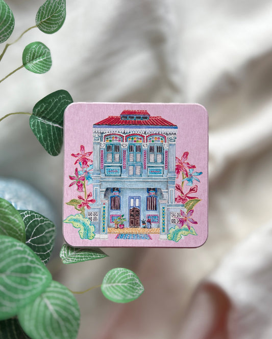 [New] Singapore Shophouse Coasters Set of 4