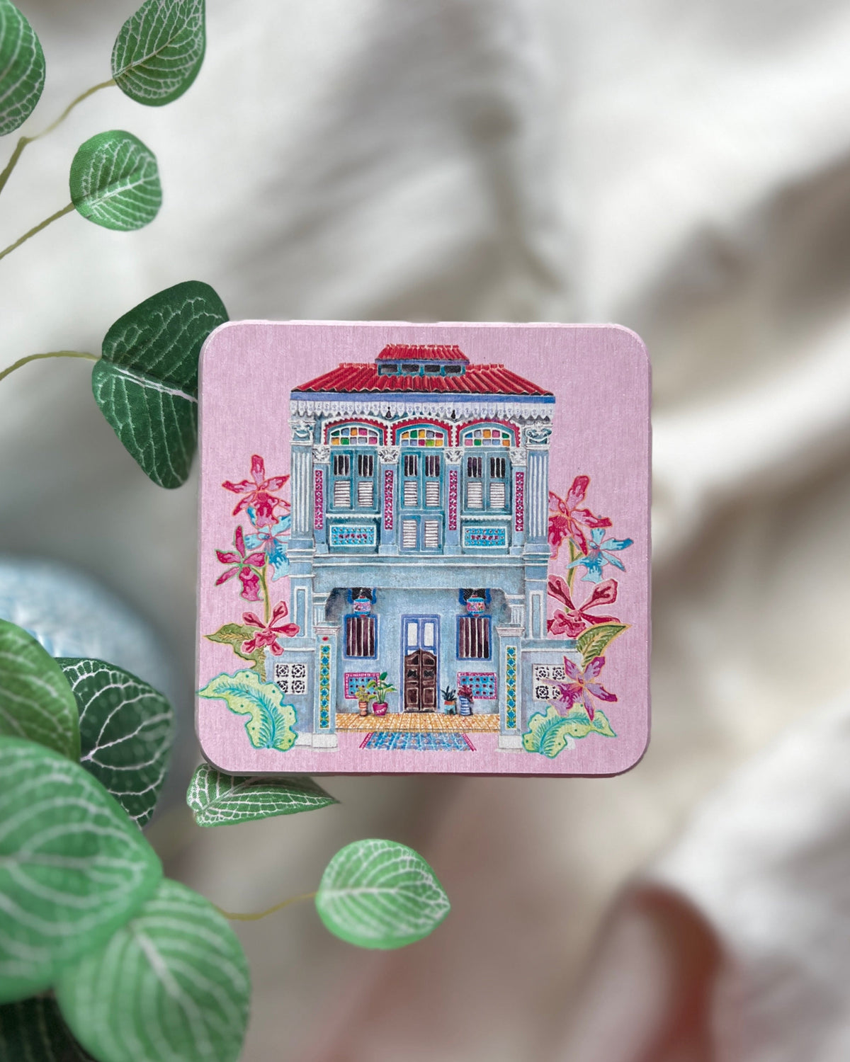 Singapore Shophouse Coasters Set of 4
