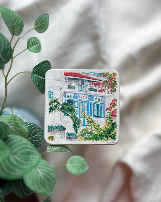 [New] Singapore Shophouse Coasters - Neil Road Set of 2