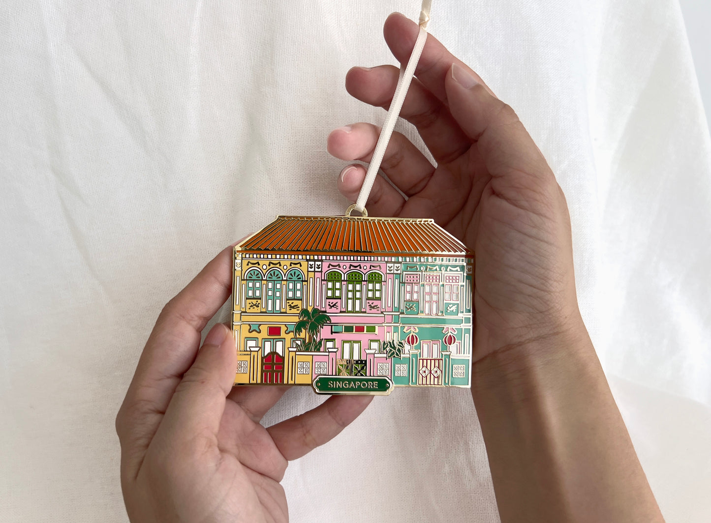 [New] Joo Chiat Pastels - Singapore Shophouse Enamel Ornament