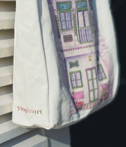 Lilac Shophouse Tote Bag
