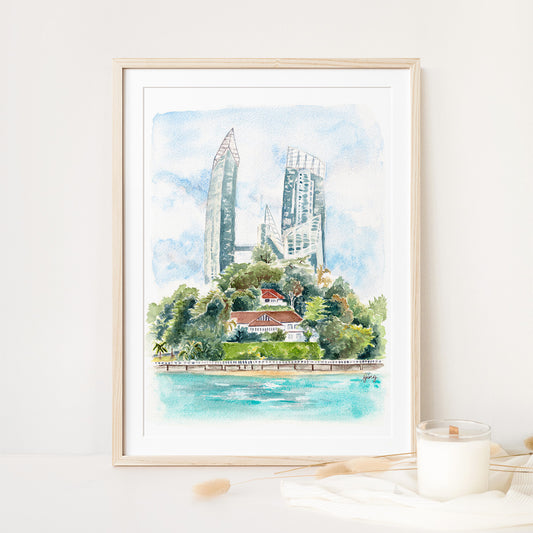 Singapore Art Print - Reflections at Keppel Bay
