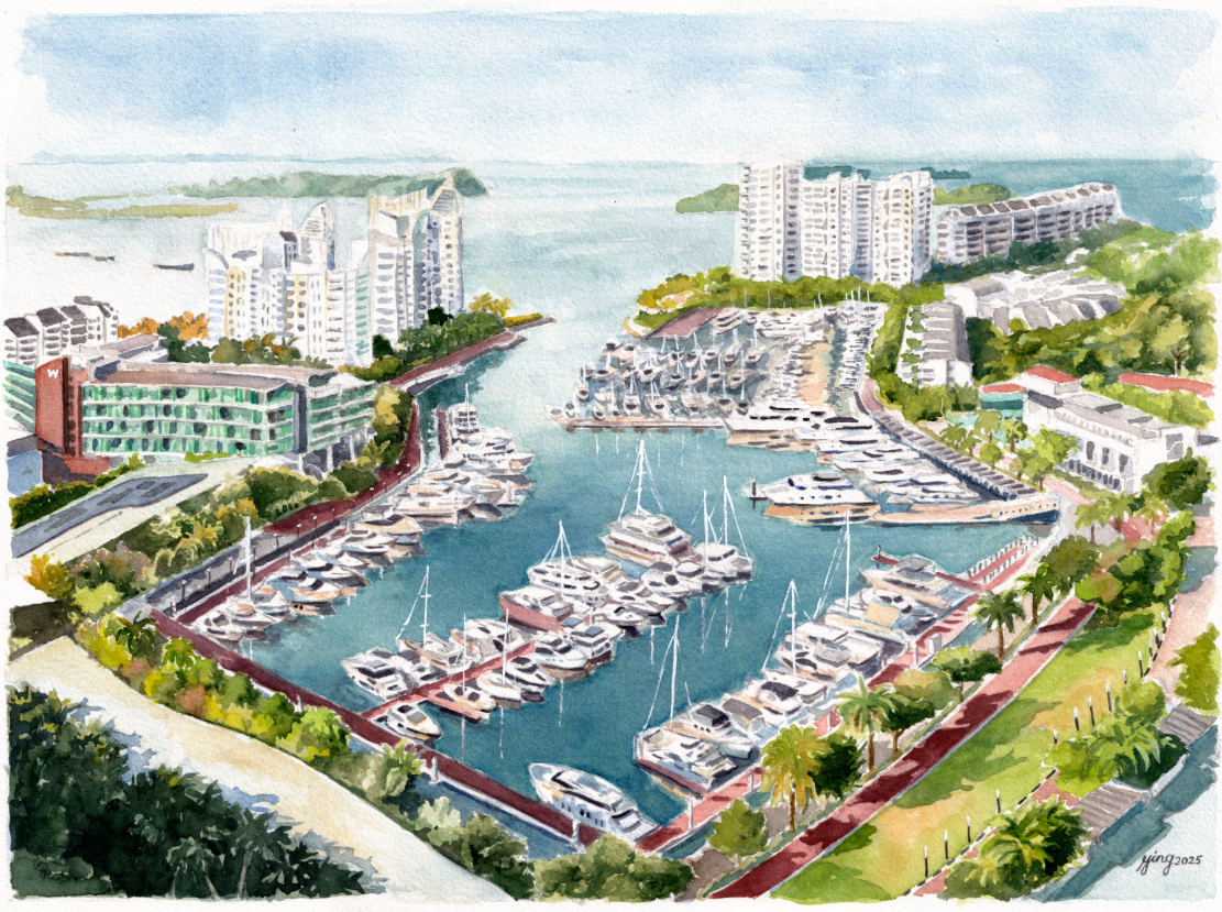 Luxury retirement gift artwork for Sentosa Corporation senior leader