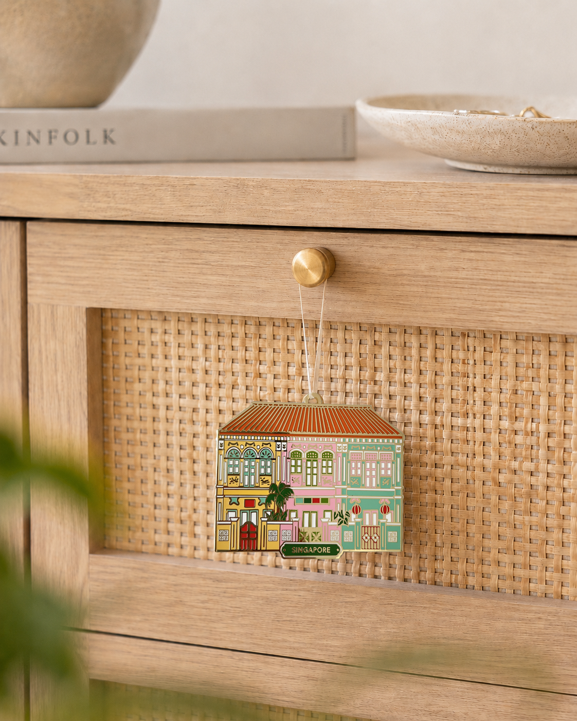 [New] Joo Chiat Pastels - Singapore Shophouse Enamel Ornament