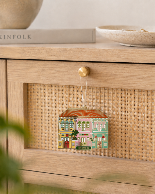 [New] Joo Chiat Pastels - Singapore Shophouse Enamel Ornament
