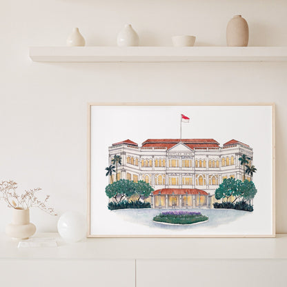 Singapore Art Print - Raffles Hotel