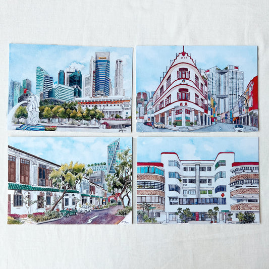 Singapore Postcards Set