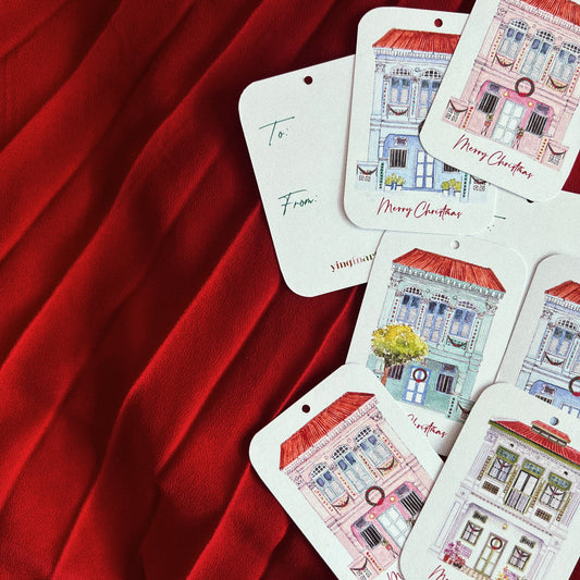 Set of 8 Singapore Shophouses Gift Tags  (only 2 left!)