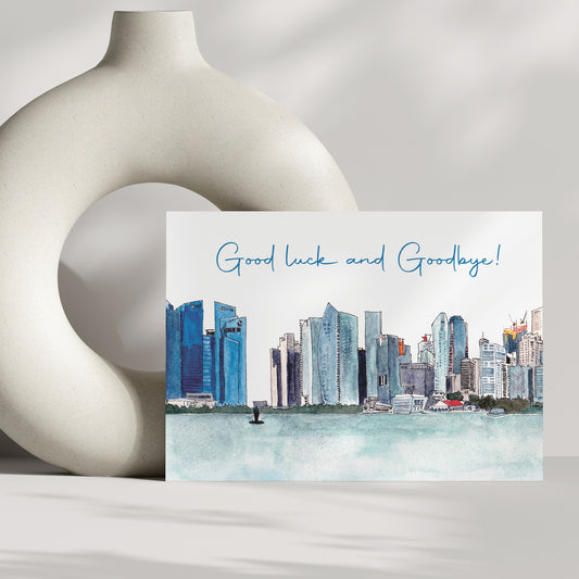 Greeting Card - City Skyline Farewell