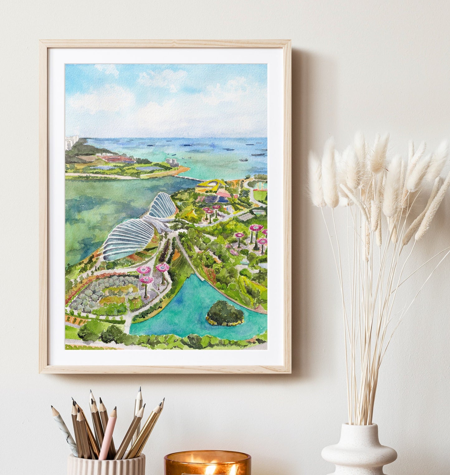 Singapore Art Print - Emerald Gardens