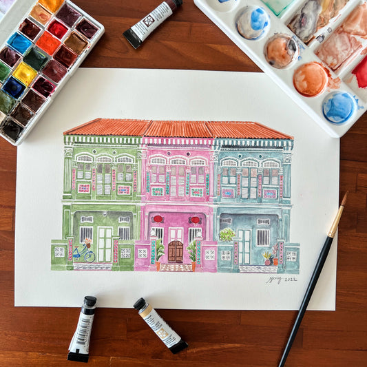 Original Artwork - Three Sisters Shophouse, 2023