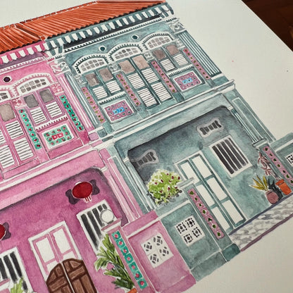 Original Artwork - Three Sisters Shophouse, 2023